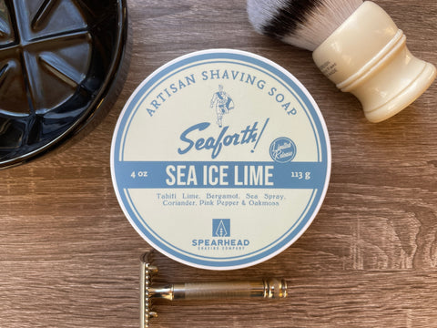 Sea Ice Lime Shaving Soap - Limited Release with Cooling